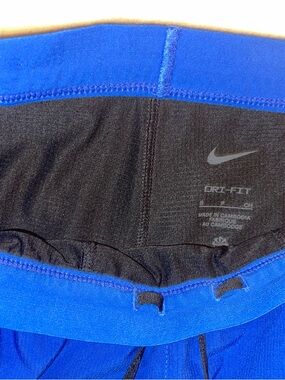 Nike Blue and Black Dri-FIT Athletic Shorts